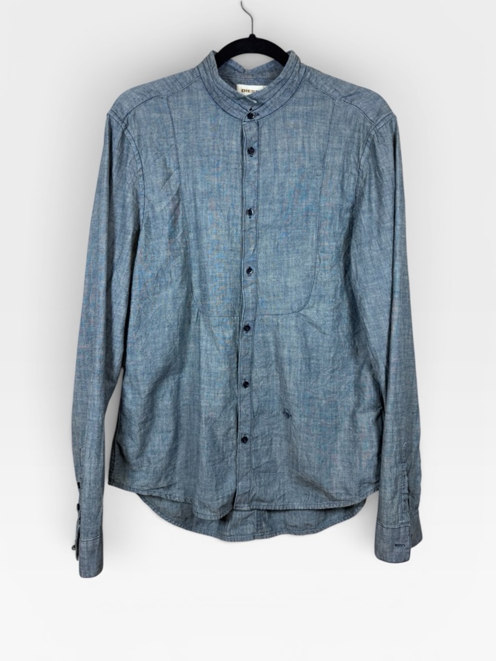 DIESEL Men’s Chambray 90's Archive Button-Down Shirt Blue XL VTG Basics